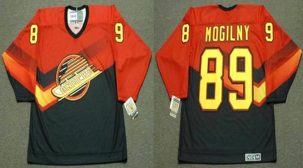 2019 Men Vancouver Canucks #89 Mogilny Orange CCM NHL jerseys->vancouver canucks->NHL Jersey